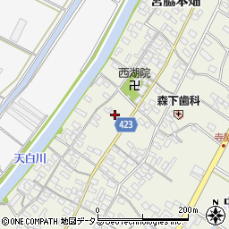 愛知県田原市中山町寺脇160周辺の地図