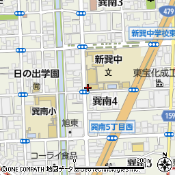 大阪府大阪市生野区巽南周辺の地図