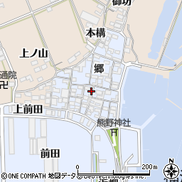 愛知県田原市向山町郷57周辺の地図
