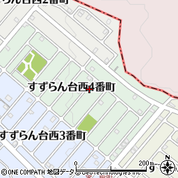 三重県名張市すずらん台西４番町周辺の地図