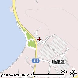 愛知県田原市野田町地部道周辺の地図