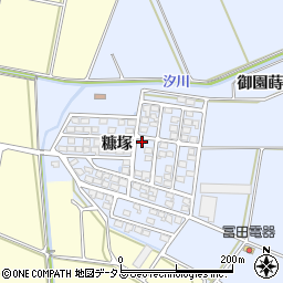 愛知県田原市大草町（糠塚）周辺の地図