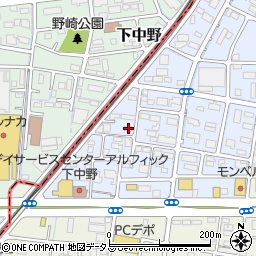 岡山県岡山市南区下中野1421-9周辺の地図