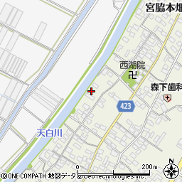 愛知県田原市中山町寺脇129周辺の地図