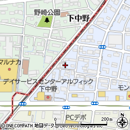 岡山県岡山市南区下中野1421-12周辺の地図