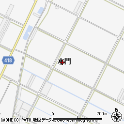 愛知県田原市小中山町水門周辺の地図