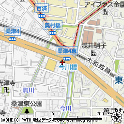 東洋カーマックス桑津駐車場周辺の地図