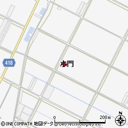 愛知県田原市小中山町（水門）周辺の地図