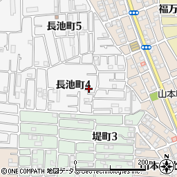 大阪府八尾市長池町4丁目75周辺の地図