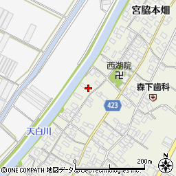 愛知県田原市中山町寺脇127周辺の地図