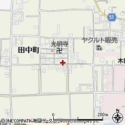 奈良県奈良市田中町周辺の地図