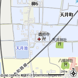 奈良県大和郡山市天井町周辺の地図