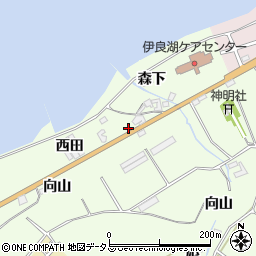 愛知県田原市石神町西田周辺の地図