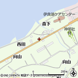 愛知県田原市石神町（西田）周辺の地図