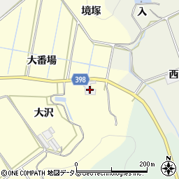 愛知県田原市八王子町大番場周辺の地図