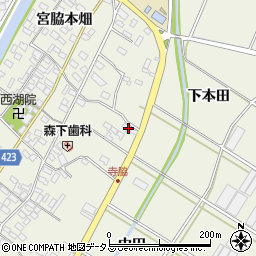 愛知県田原市中山町寺脇57周辺の地図