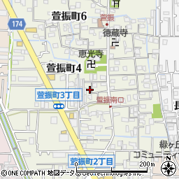 大阪府八尾市萱振町周辺の地図