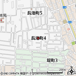 大阪府八尾市長池町4丁目周辺の地図