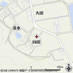 愛知県田原市芦町向田周辺の地図