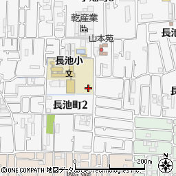 大阪府八尾市長池町周辺の地図