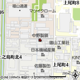 大阪府八尾市上之島町北6丁目1周辺の地図