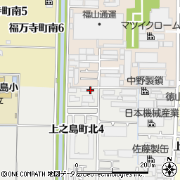 大阪府八尾市上之島町北4丁目1周辺の地図