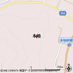 広島県山県郡北広島町本地周辺の地図