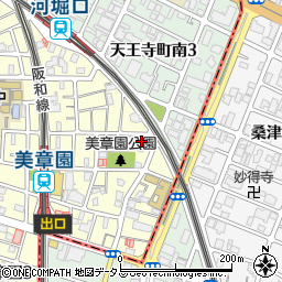 福井銀行美章園寮周辺の地図