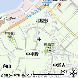 愛知県田原市石神町周辺の地図