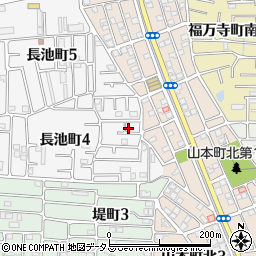 大阪府八尾市長池町4丁目30周辺の地図