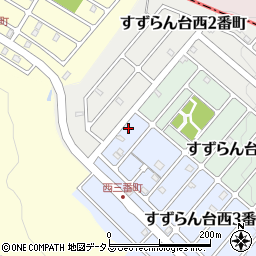 三重県名張市すずらん台西３番町7周辺の地図