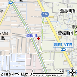 〒581-0814 大阪府八尾市楠根町の地図