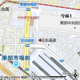 恩地冷蔵株式会社　杭全工場周辺の地図
