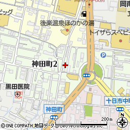 大衆焼肉　来田商店　岡山店周辺の地図