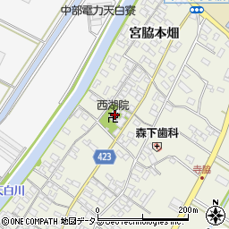 愛知県田原市中山町寺脇99周辺の地図