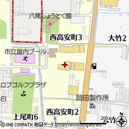 大阪府八尾市西高安町周辺の地図