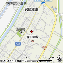 愛知県田原市中山町寺脇72周辺の地図