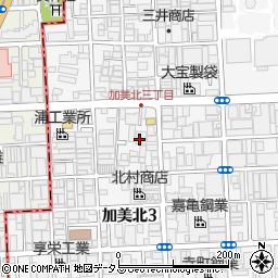 大阪府大阪市平野区加美北3丁目3周辺の地図