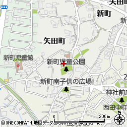 大和郡山市立新町保育園周辺の地図