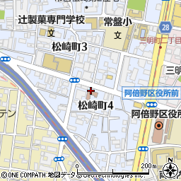 阿倍野消防署周辺の地図