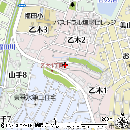 市営乙木谷第２住宅周辺の地図