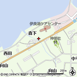 愛知県田原市石神町森下周辺の地図