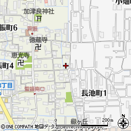 大阪府八尾市萱振町5丁目107周辺の地図