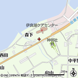 愛知県田原市石神町森下23周辺の地図