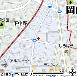 岡山県岡山市南区下中野周辺の地図
