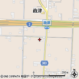 岡山市役所下水道河川局　政津ポンプ場周辺の地図