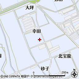 愛知県田原市大草町幸田周辺の地図