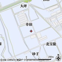 愛知県田原市大草町（幸田）周辺の地図