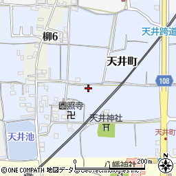 奈良県大和郡山市天井町123-3周辺の地図