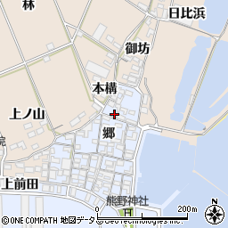 愛知県田原市向山町郷40周辺の地図